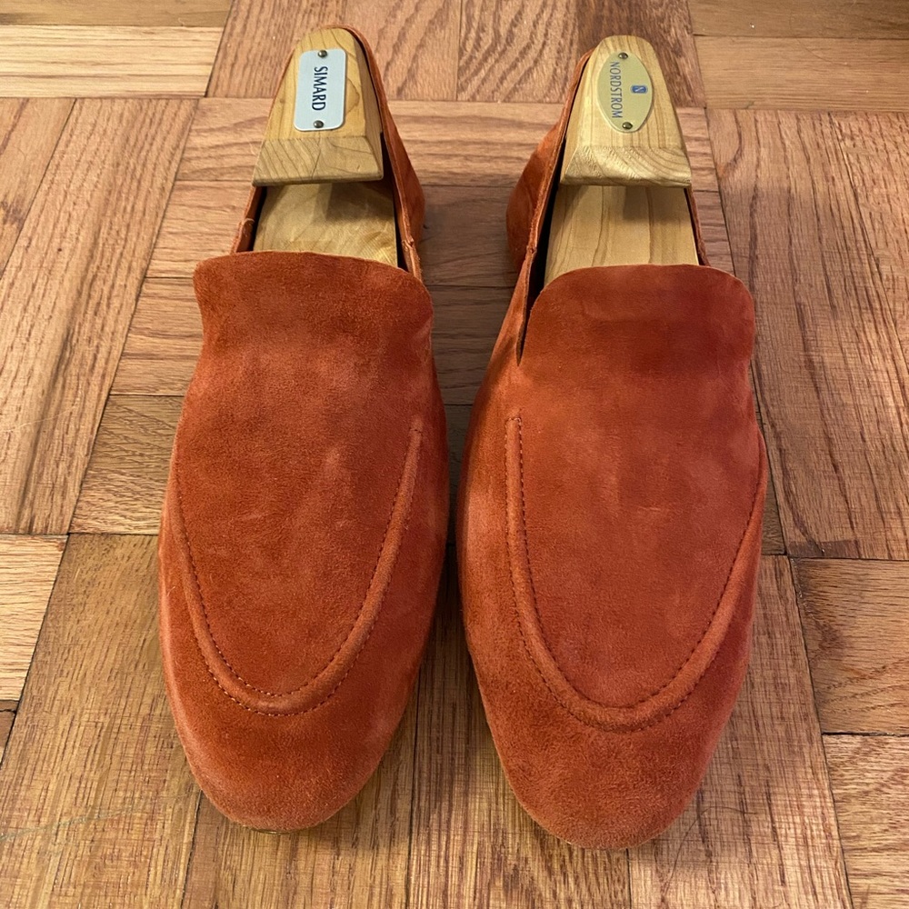 Mango Burnt Orange 100% Leather Moccasins